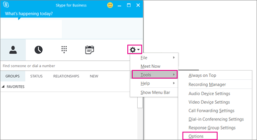 skype for business mac hide contacts right panel